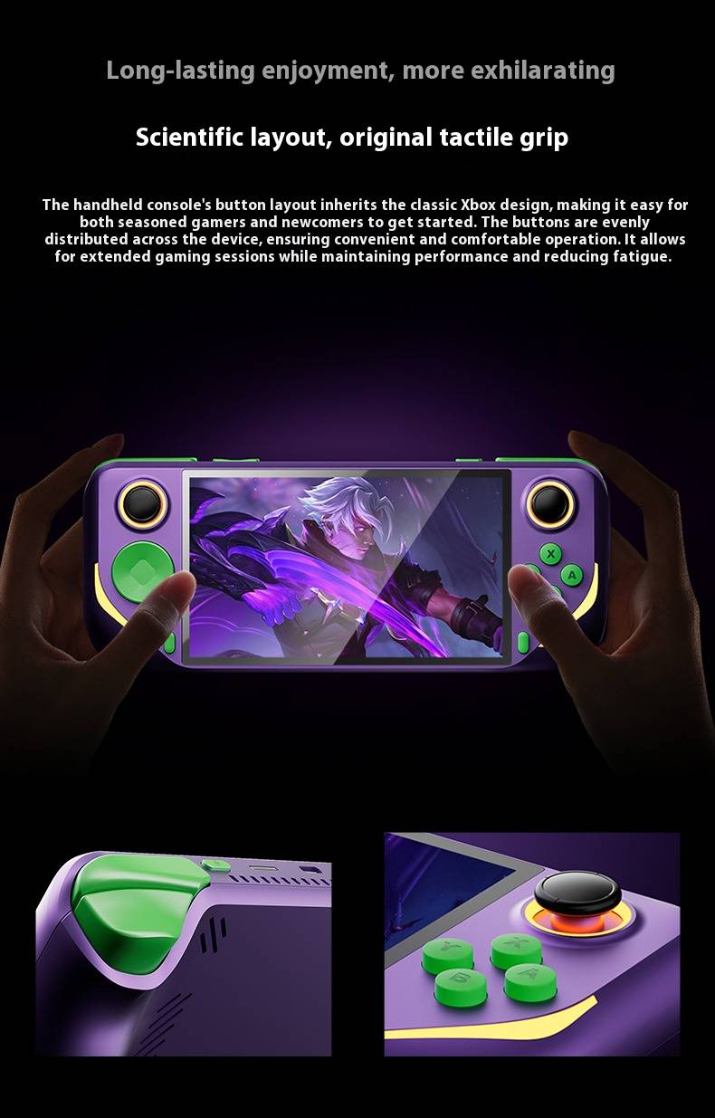 E6plus Dual System Handheld Game Console With 5-inch HD Touchscreen, Retro Gaming Portable Device For Classic & Modern Games_voghion.com