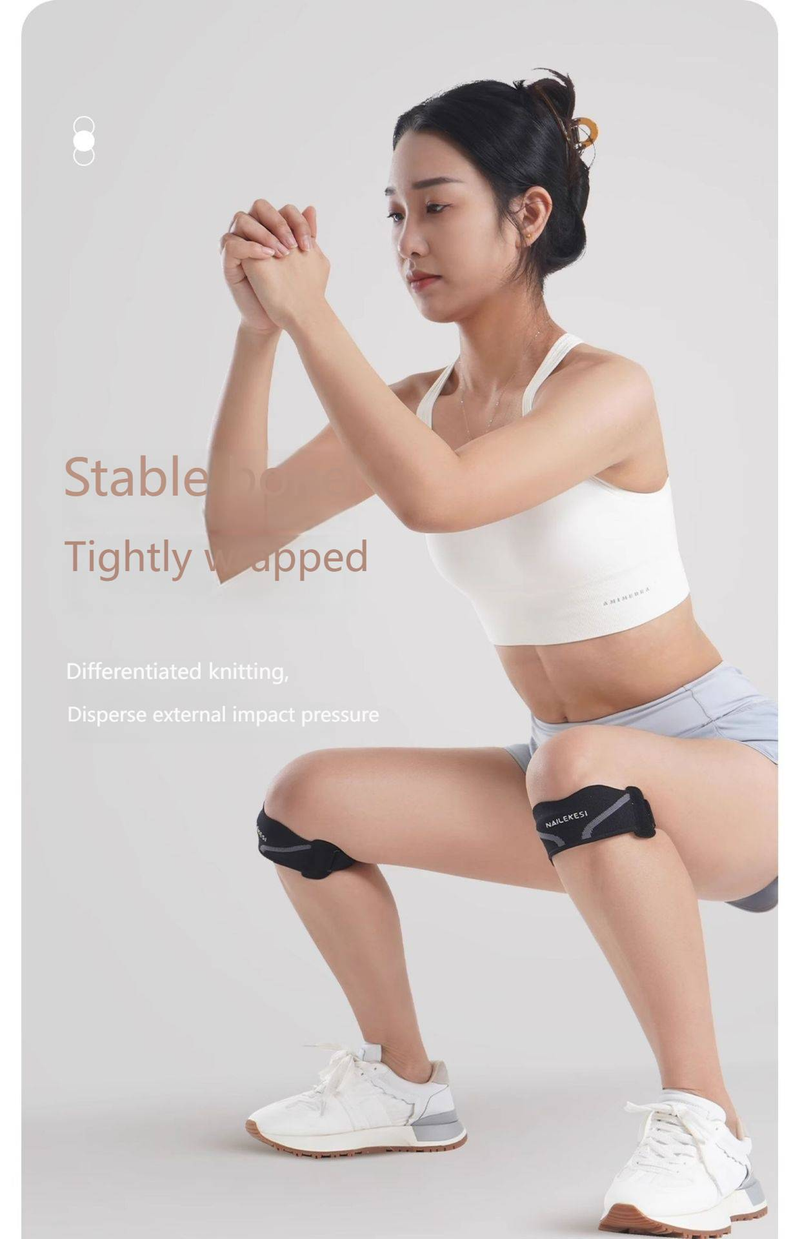 Professionele unisex kniebrace voor hardlopen, wandelen, badminton en sport - ademende compressiekous met siliconen vulling_voghion.com
