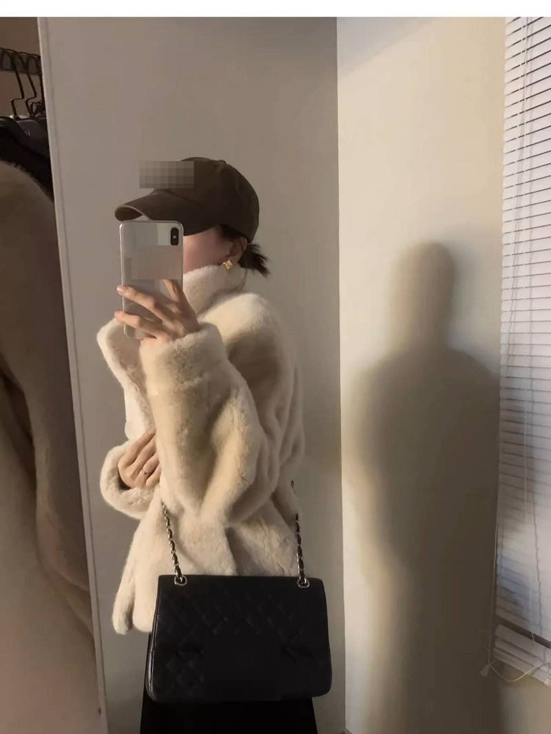 Winter Faux Mink Fur Coat For Women – Short Stand Collar Jacket, Plush Fleece Lining, Elegant & Warm (Beige/Khaki/Black, S-L)_voghion.com