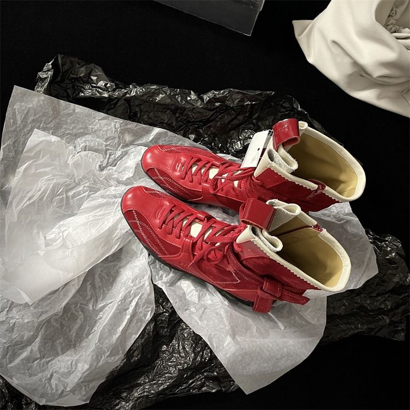 Stivali da boxe da donna 2025, nuovi stivali da boxe da donna, alla moda, indispensabili per l'outdoor, in pelle scamosciata di mucca lucida, fatti a mano, da caccia alle anatre, per donna_voghion.com