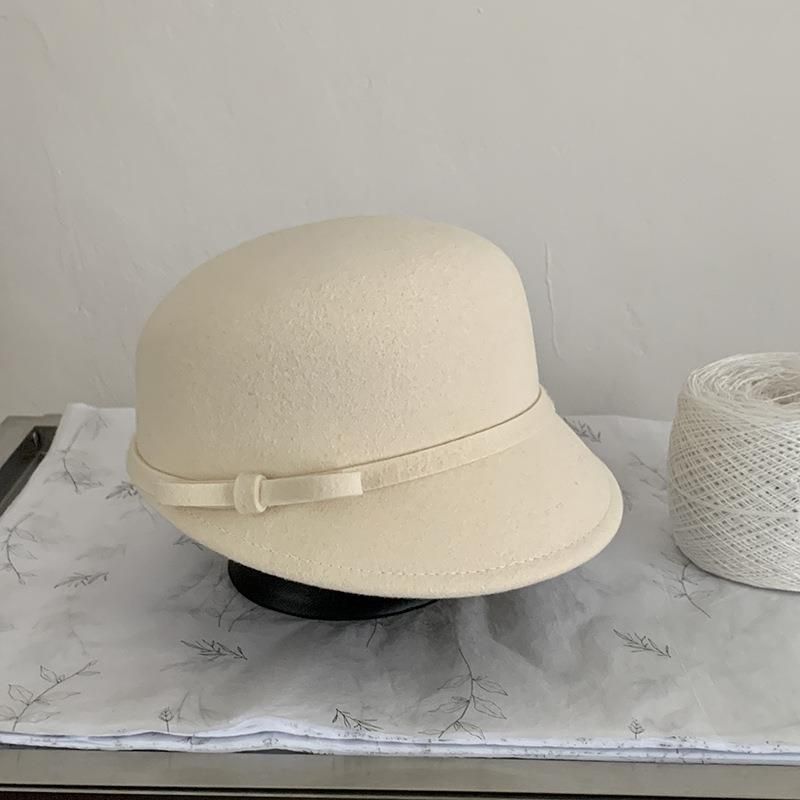 Wollmütze für Damen, Reitermütze, französische Baskenmütze, 2025 Herbst und Winter, neuer Marinehut im britischen Stil_voghion.com