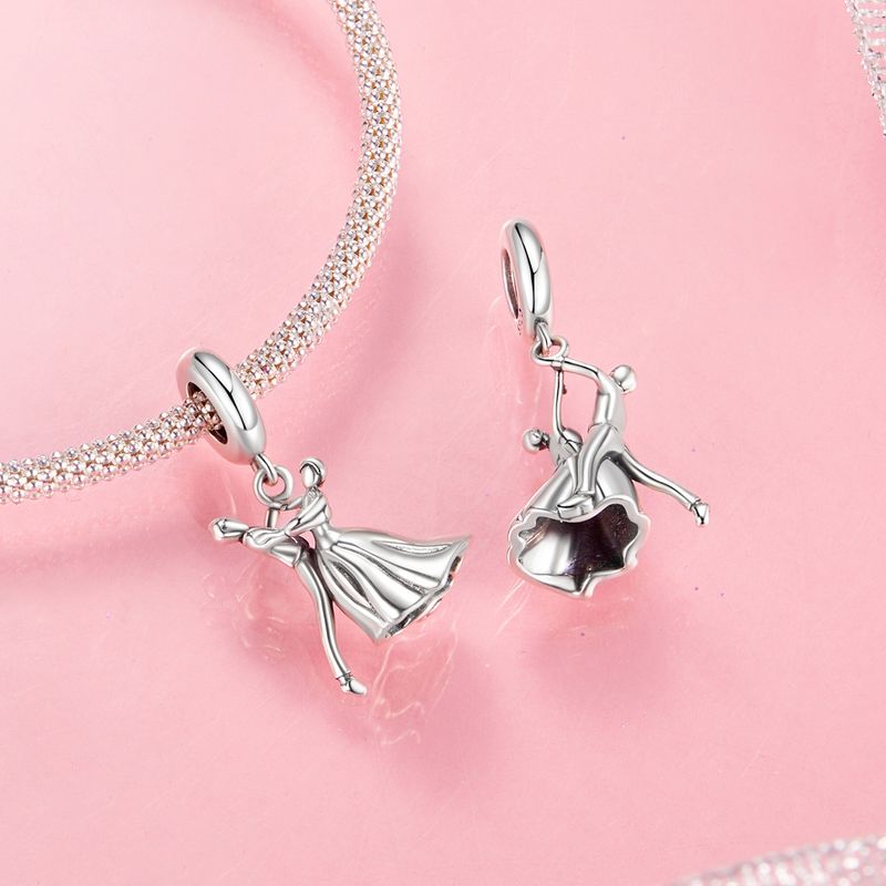 Tanzender Anhänger Charm Sterling Silber Charm,SCC2987_voghion.com