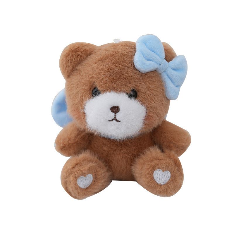 Bear Teddy Bowtie Adorable Plush Keychain Cute Soft Bag Toy Charm Stuffed_voghion.com