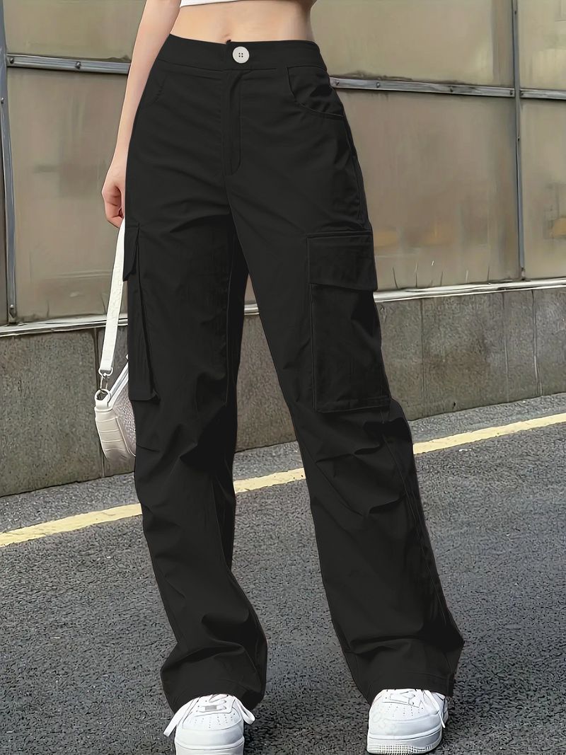 Women's Clothing Casual Overalls Trendy Wide Leg Pants Quick Drying Straight Pants_voghion.com
