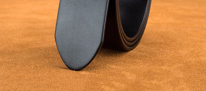 HOT HIDUP Top Quality Pure Solid Cowhide Leather for Pin Smooth Men Cow Strap Vintage Belts 38mm Width Without Buckle NWJ627_voghion.com