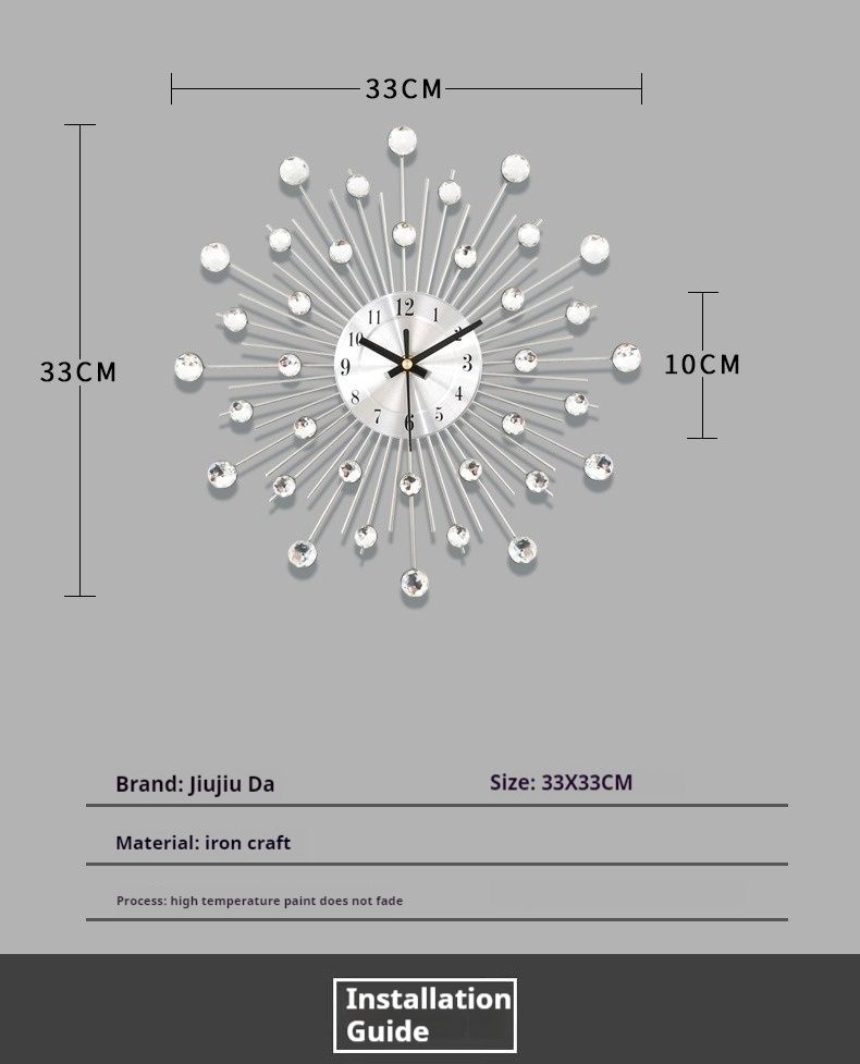 2025 kreative Eisen Metall Uhr Wanduhr Wohnzimmer Hause Dekoration Uhr Quarz Uhr_voghion.com