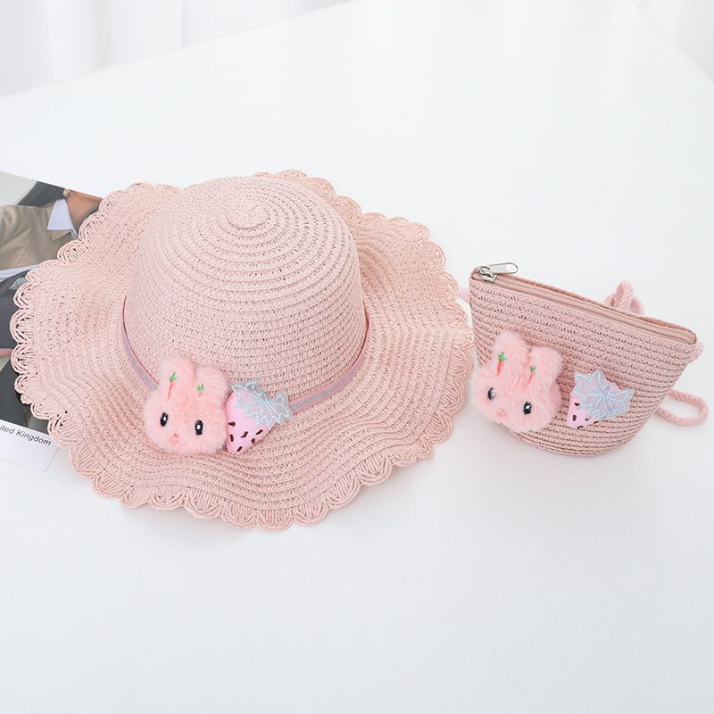 Cappello da sole estivo da spiaggia per bambine, in paglia, da pescatore, principessa, tesoro_voghion.com