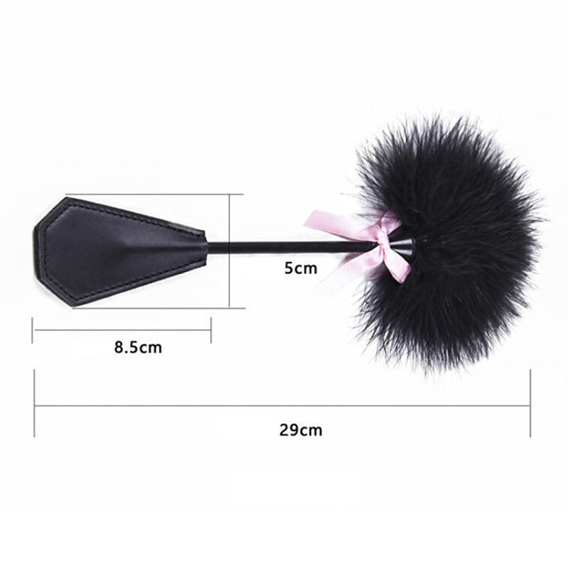 1PC Erotic Bdsm Feather Tickled Whip Bondage Punish Fetish Leather Spanking Paddle Play Flogger Lover Riding C_voghion.com