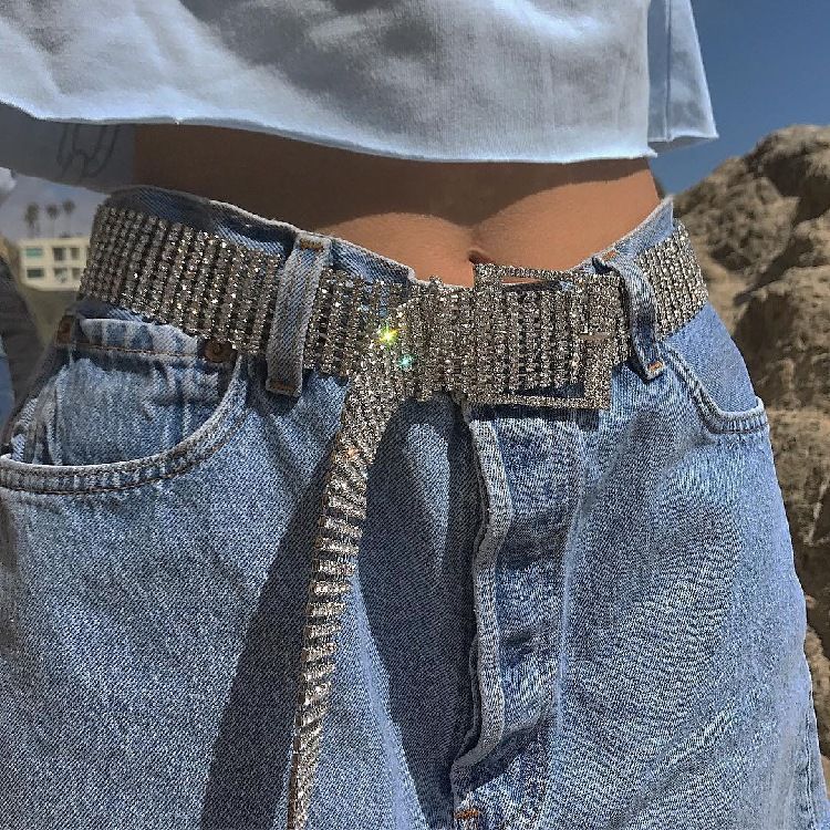 Persönlichkeit Flash Diamant Gürtel Strass Zubehör 2025 Frühling Und Sommer Neue_voghion.com