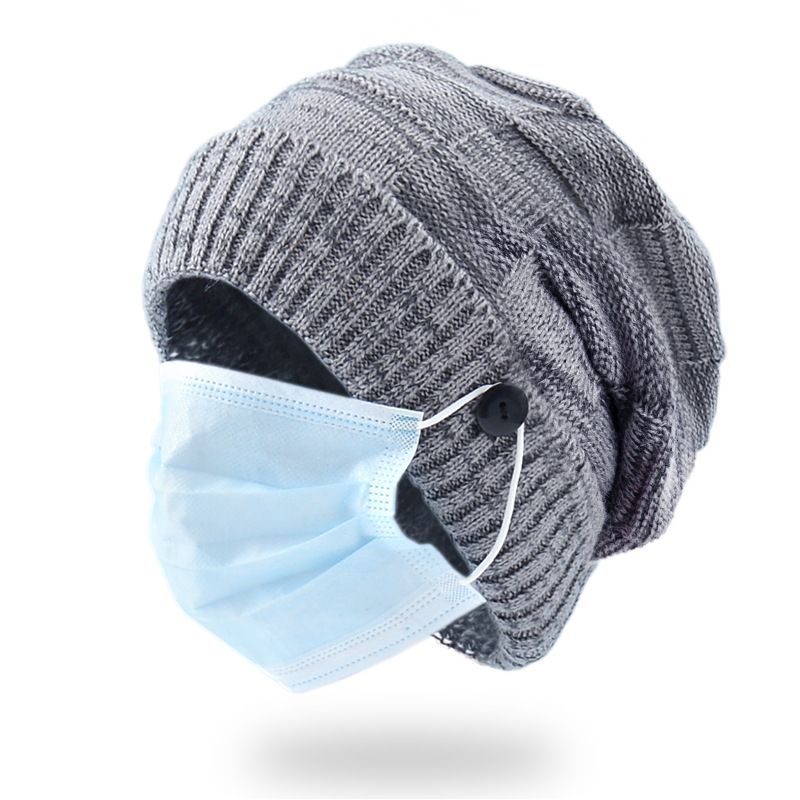 9127 Cappello da donna in lana con risvolto lavorato a maglia, stile autunno inverno, da appendere, in colori misti_voghion.com