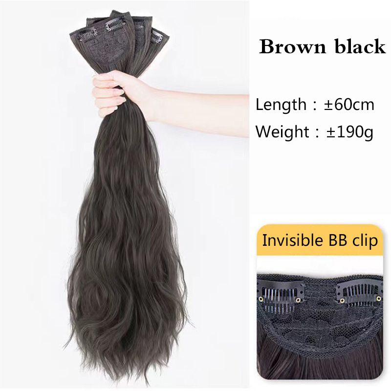 Wig Women's Water Ripple long curly hair 3-piece set Natural Hair extensions Extensions Wig patches Wig extensions_voghion.com