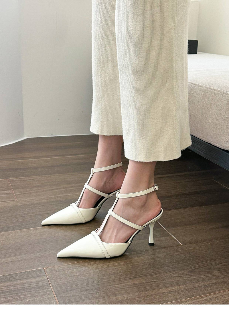 Spitze High Heels Sandalen für den Sommer 2024, Tragen von spitzen dünnen Absätzen für Oberbekleidung, stilvolle und Nischen-Damenschuhe_voghion.com