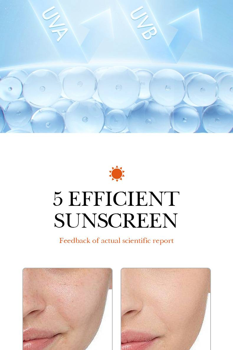Αντηλιακό SPF60, λευκαντική κρέμα, βιταμίνη C, υψηλή αντηλιακή προστασία, αδιάβροχη προστασία από τον ιδρώτα, προστασία UV_voghion.com