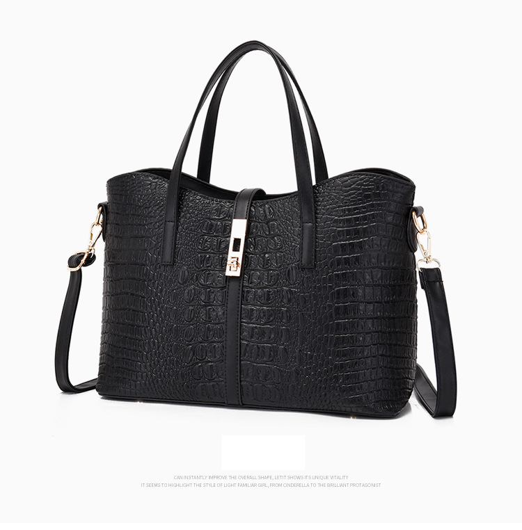 Handbag Set For Women Stylish Women's Shoulder Bag Crocodile Print Handbag Crossbody Bag Three-piece Set Bag_voghion.com