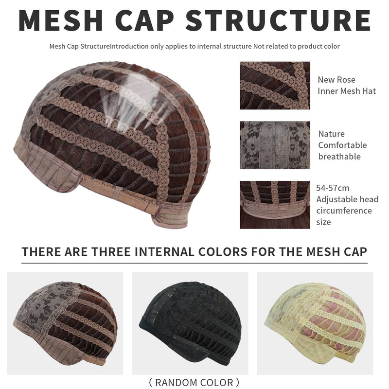 Parrucca femminile Cos capelli lunghi e lisci con mèches parrucca cosplay rossa_voghion.com