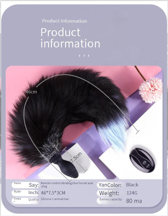 Sexprodukter MizzZee Fernbedienung Vibratioun Fuchsschwanz Analplug Alternativ Spillsaachen Sexspillsaachen fir Erwuessener_voghion.com