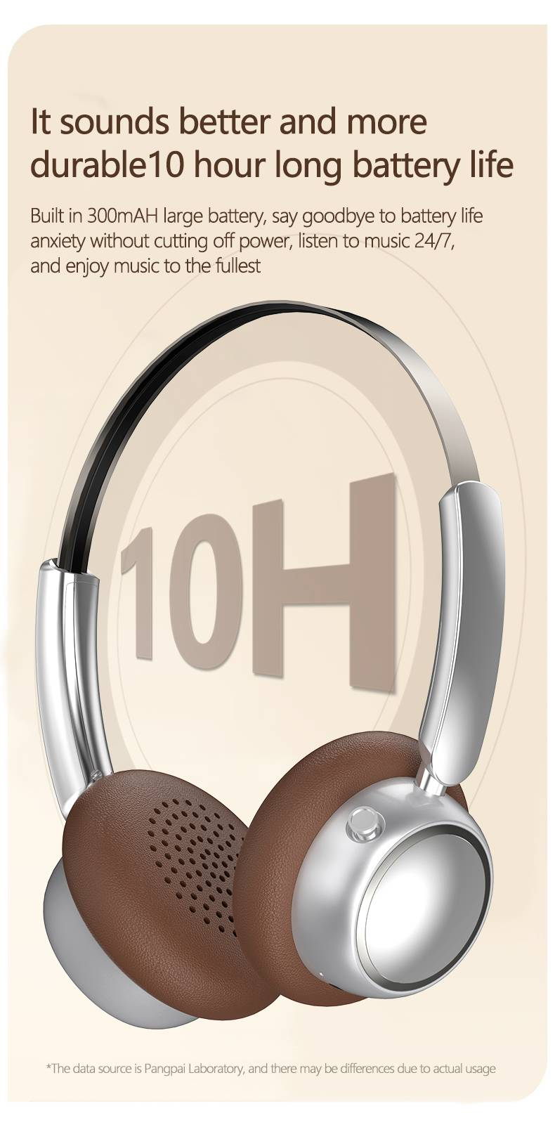 Trådløse vintagehodetelefoner i metall med over-ørene, lang batterilevetid, støydemping og Bluetooth 5.4_voghion.com