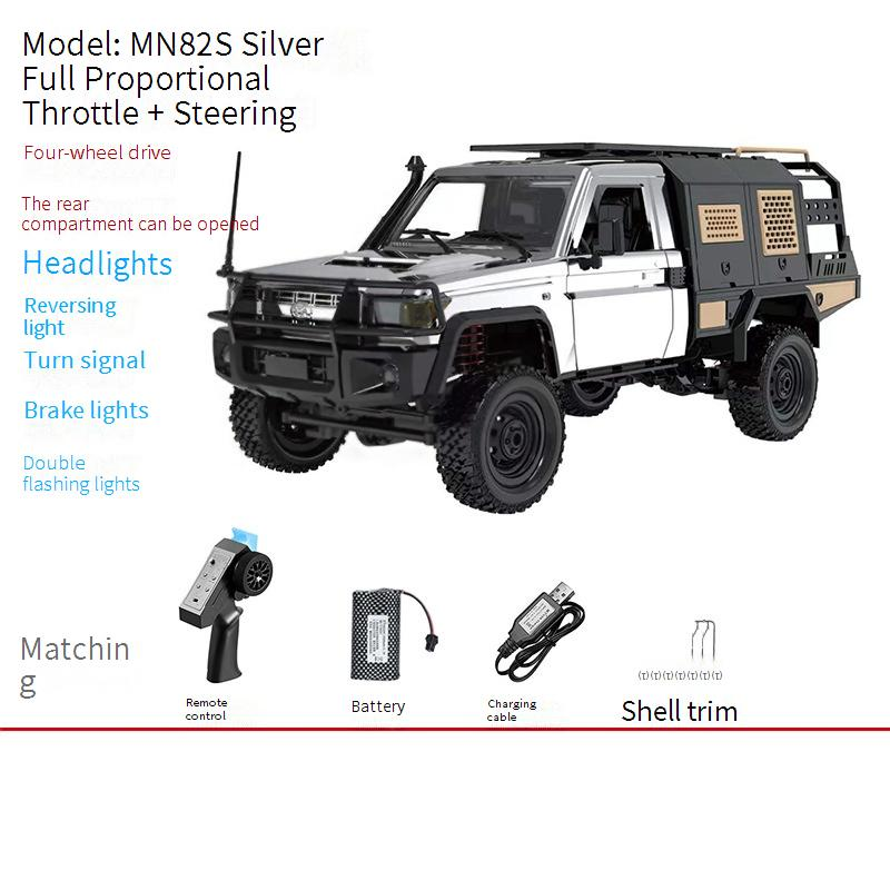 Dětské hračky Pohon všech čtyř kol Terénní vozidlo na dálkové ovládání 1:12 Toyota Land Cruiser Pickup LC79 Lezecký model pro chlapce_voghion.com