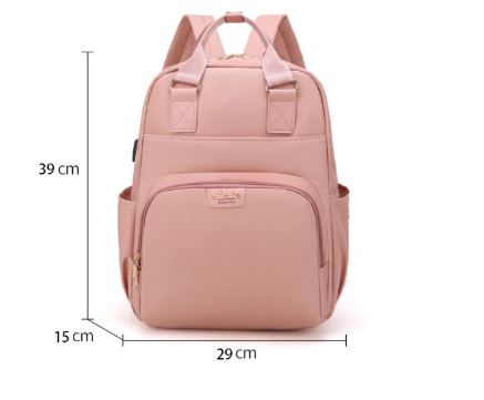 Umstandstasche Neue Mode Einfache Freizeit Mamatasche Große Kapazität Trocken- und Nasstrennung USB-Rucksack Mutter- und Babytasche Milchaufbewahrungs-Isoliertasche_voghion.com