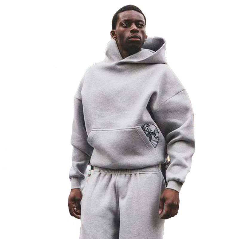 Grillo Autumn Winter New Streetwear Hoodie Couple Set – Trendy Embroidery Oversized Unisex Pullover With Kangaroo Pocket_voghion.com