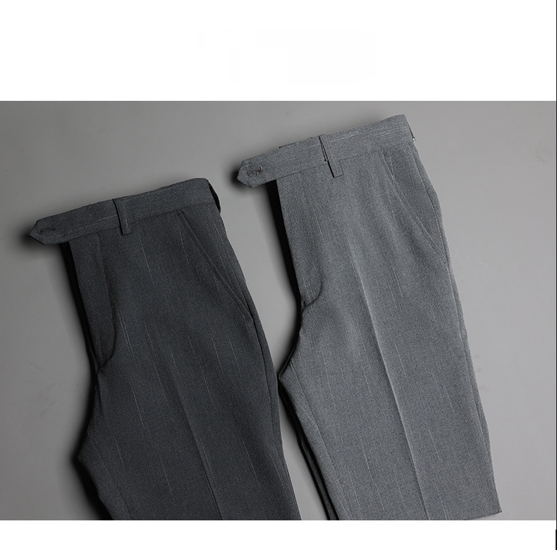 Men's Slim Fit Dress Pants For Business Casual - Wrinkle-Free & Stretchable Polyester Blend Trousers With Comfortable Tailored Fit_voghion.com