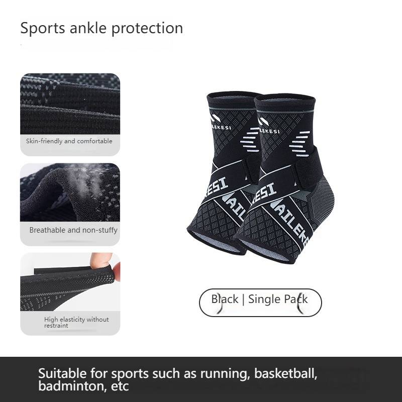 Professional Ankle Support Brace For Basketball Running Sports - Anti-Sprain Injury Protection Sleeve With Adjustable Straps_voghion.com