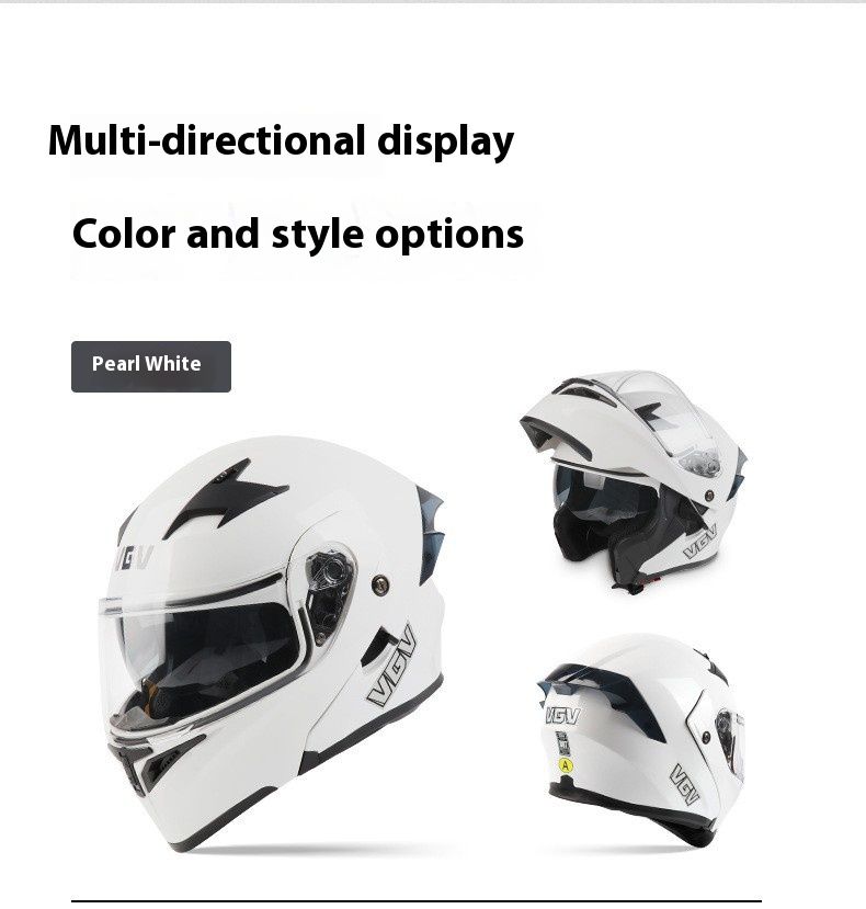 Casco da moto modulare certificato DOT e 3C - Casco integrale flip-up con doppia visiera per uomo e donna, calotta in ABS, vari colori e taglie (M-2XL)_voghion.com