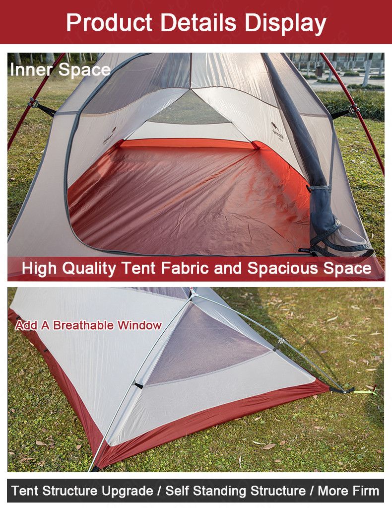 Tenda Cloud Up per 2 persone, ultraleggera, 20D, tenda da campeggio, impermeabile, per escursioni all'aperto, viaggi, escursioni in bicicletta, pesca_voghion.com