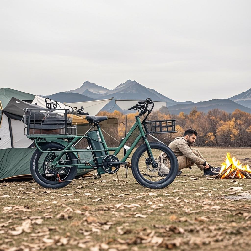 Bici elettrica da carico ADN K750 con cestino, 750 W, 48 V, 20,8 Ah, pneumatici da 20 pollici, freno a disco a pressione dell'olio, e-bike a 7 velocità_voghion.com