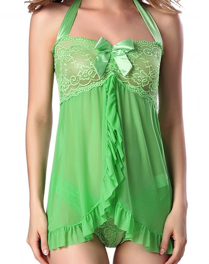 Dames Intiem Sexy Lingerie Multi Color Mesh Sexy Nachthemd Transparant Grote Maat Laag Uitgesneden Pyjama_voghion.com