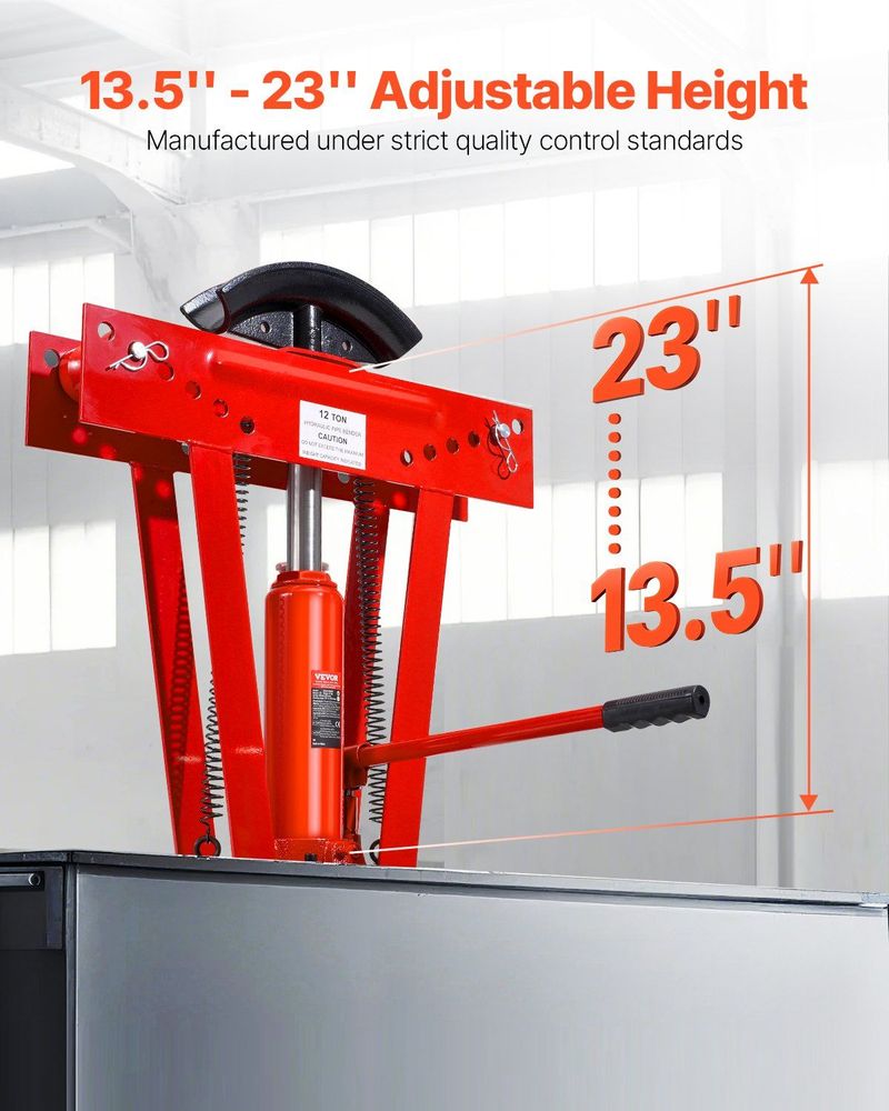 Hydraulic Pipe Bender 12 Ton Manual Pipe Bending Tool With 6 Dies_voghion.com