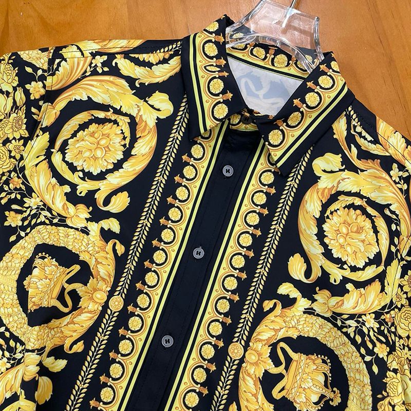 Herren-Cardigan-Shirt mit Digitaldruck – Trendy Frühlings-Casual-Button-Up (Schwarz, S-XXL)_voghion.com