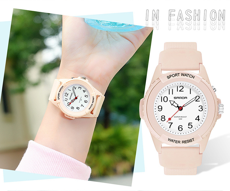 Orologio sportivo al quarzo con quadrante luminoso - Cassa in resina leggera, vetro minerale, impermeabile fino a 30 m, display analogico-digitale, movimento luminoso, orologio da studente_voghion.com