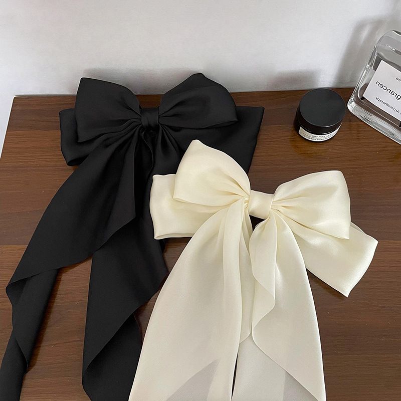Fermaglio per capelli con fiocco, semplice fermaglio per capelli in raso fatto a mano, fermaglio per capelli con molla, accessori per capelli_voghion.com