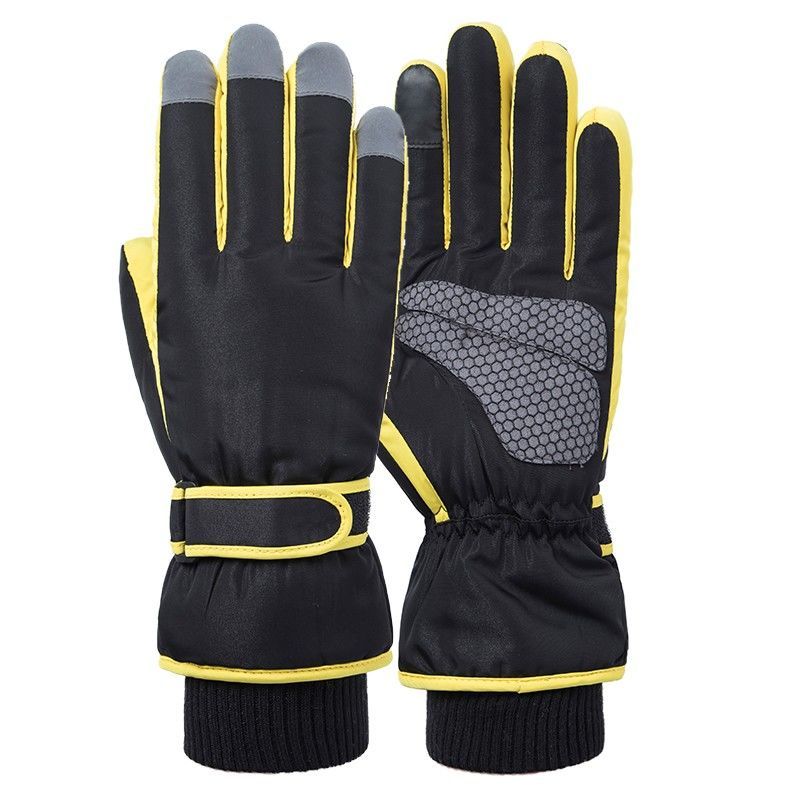 Damen Winter Skihandschuhe, Verdickte Fahrrad Motorrad Wasserdicht Winddicht Kältebeständig Outdoor Reiten Baumwollhandschuhe Für Männer_voghion.com