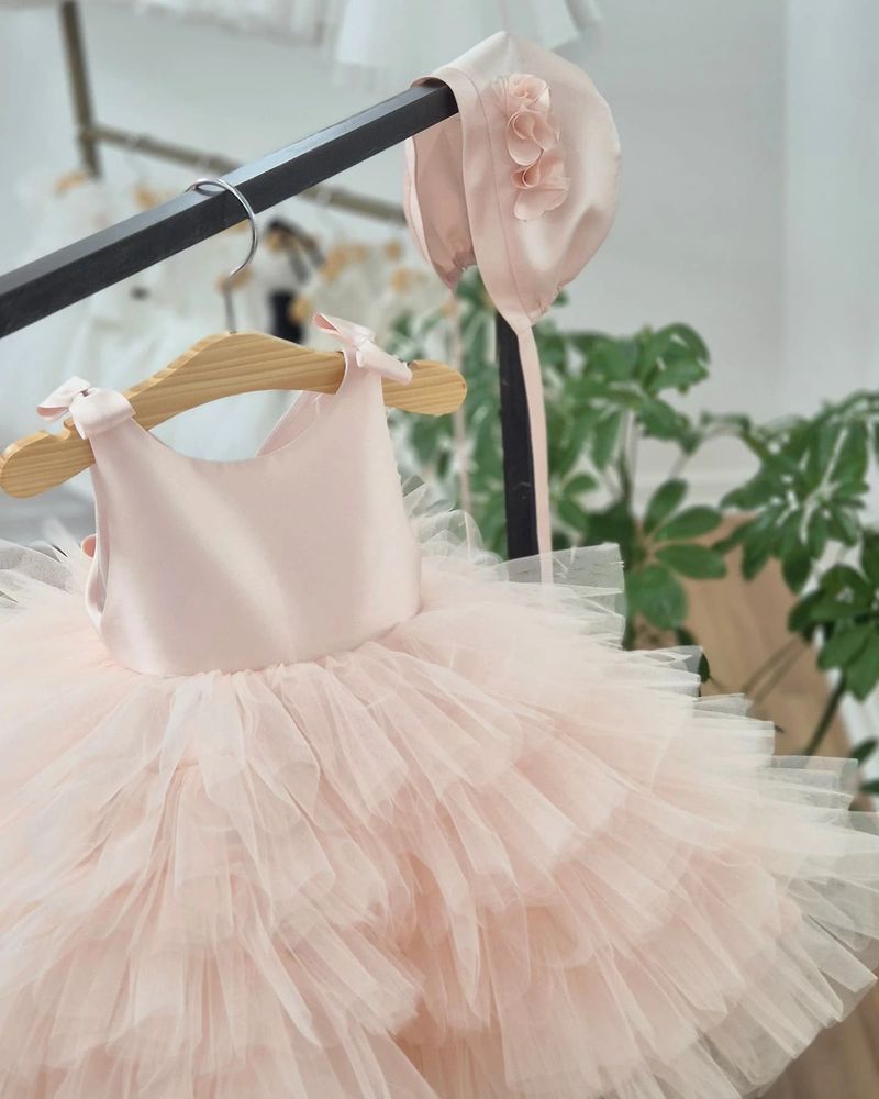 Abito per il primo compleanno della neonata in stile coreano - Abito da principessa in soffice tulle per Zhua Zhou e Cake Smash_voghion.com