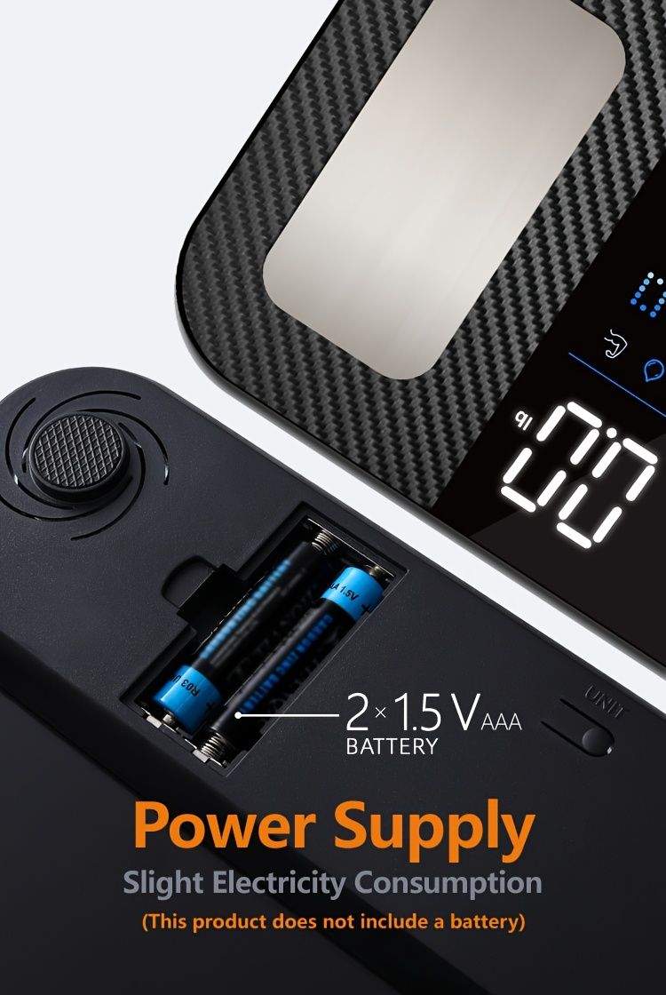 Bilancia digitale intelligente per il peso corporeo e la percentuale di grasso, capacità di pesatura per bagno BMI, massa muscolare, display LED, sincronizzazione_voghion.com