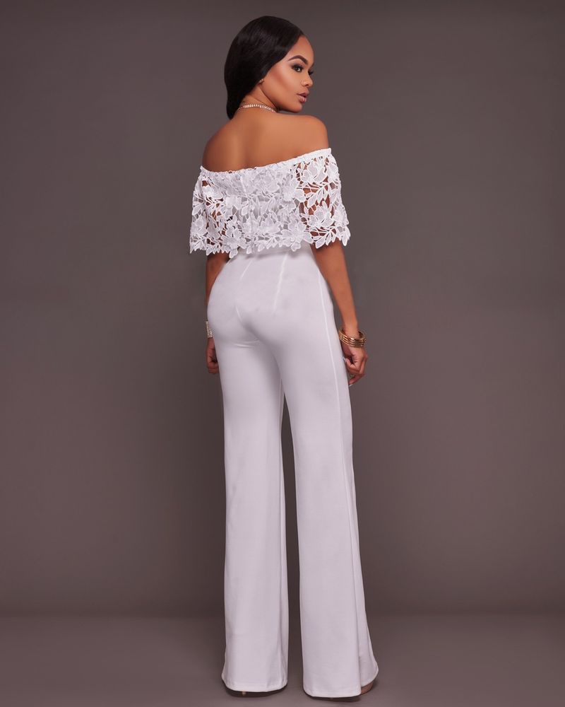 Pantaloni larghi da donna sexy da discoteca con una spalla e gamba_voghion.com