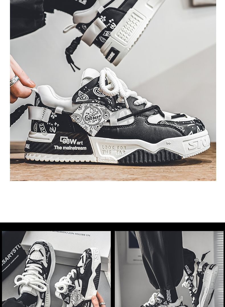 Lässige Herren-Sneaker mit dicker Sohle für den Sommer – leichte, atmungsaktive Slip-On-Schuhe, modisches Design mit runder Zehenpartie, bequem für den täglichen Gebrauch_voghion.com