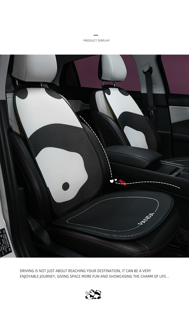 Car seat cushions Ice silk cute panda four seasons universal car seat cushions non slip summer cool breathable car seat cushions_voghion.com