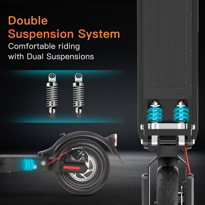 Isinwheel E9 Pro elektrisk skoter med ABE-certifiering, 350W 36V 7,5Ah batteri, 8,5-tums pendlingsscooter med appkontroll_voghion.com