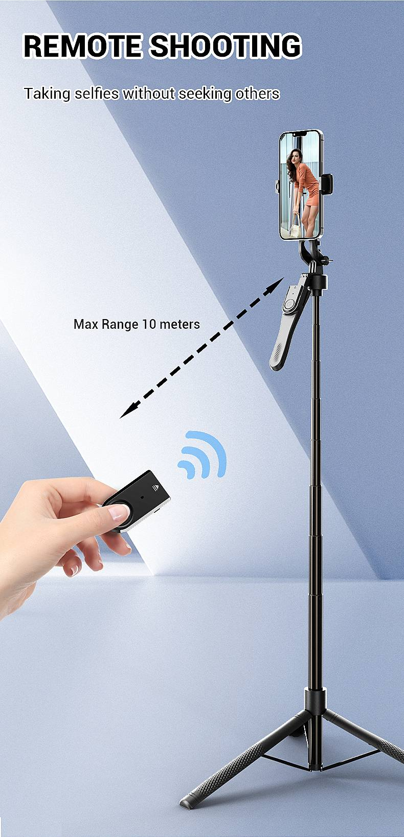 SelfieCom Selfie Stick K29 (2.15M+Bluetooth Remote Control+aluminum Alloy Tube+metal Keel Bracket)_voghion.com
