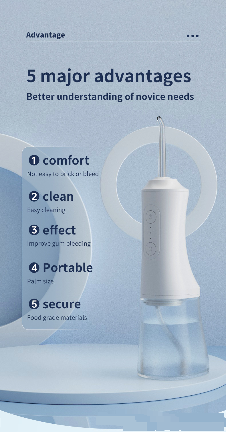 Beauty & Health Household Detachable Water Flosser Oral Calculus Removal Electric Portable Water Flosser Large Water Tank Water Washer_voghion.com