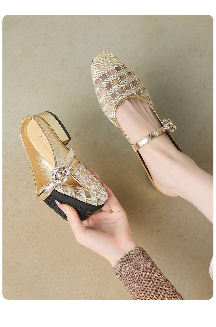 Cameido Schlichte und alltägliche Mesh-Freizeitschuhe mit quadratischer Zehenpartie für Damen_voghion.com