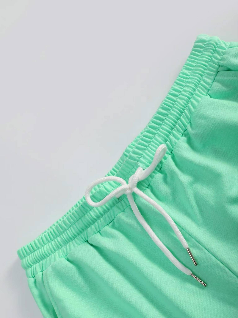 Completo estivo da uomo a maniche corte e pantaloncini da 5 pollici - Miscela di cotone modal leggero per la palestra_voghion.com