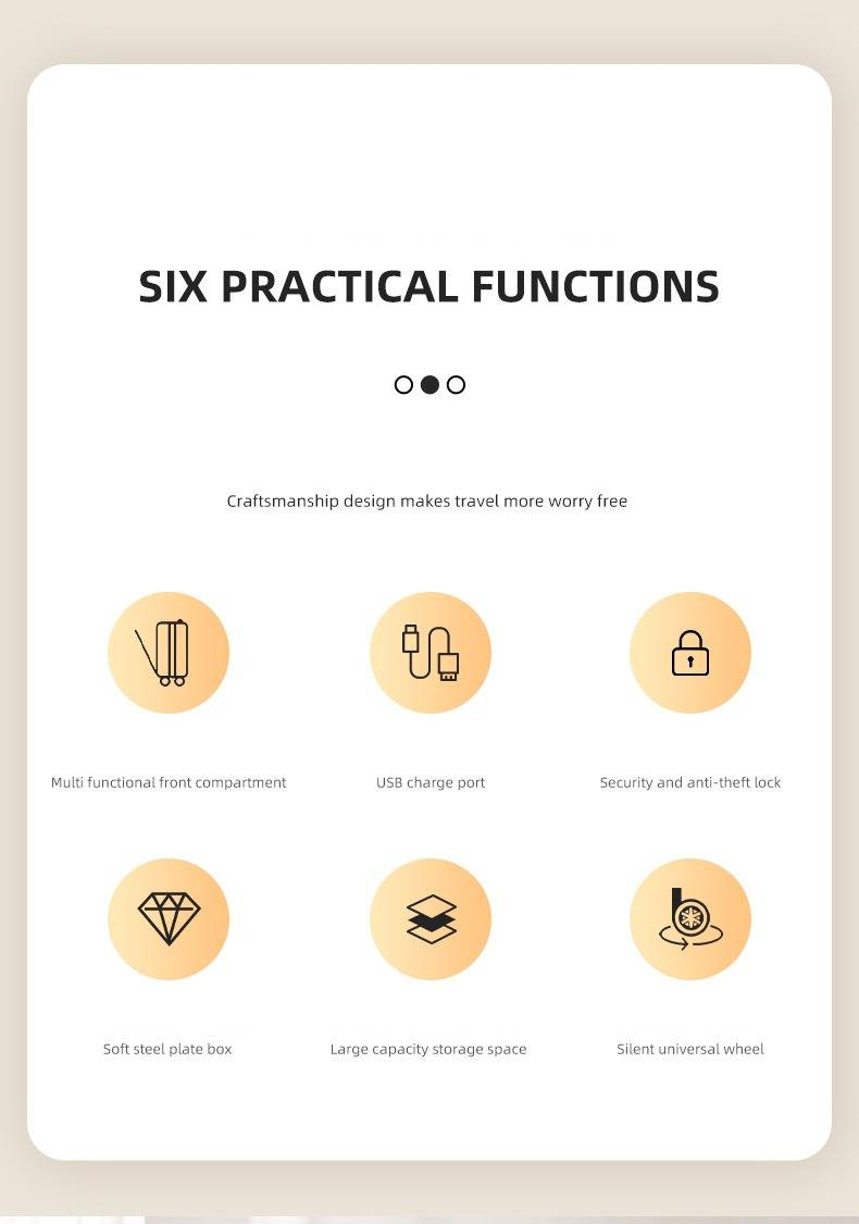 Bagaglio a mano multifunzionale con telaio in alluminio di alta qualità, porte di ricarica USB, ruote girevoli e apertura frontale (canna di fucile/bianco/nero)_voghion.com