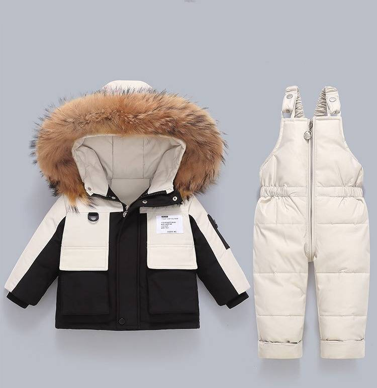 Premium Baby & Toddler Winter Snowsuit Set – Insulated Hooded Jacket & Detachable Pants (90% White Duck Down, UPF50+, Unisex 1-3Yrs, EU/US Style)_voghion.com