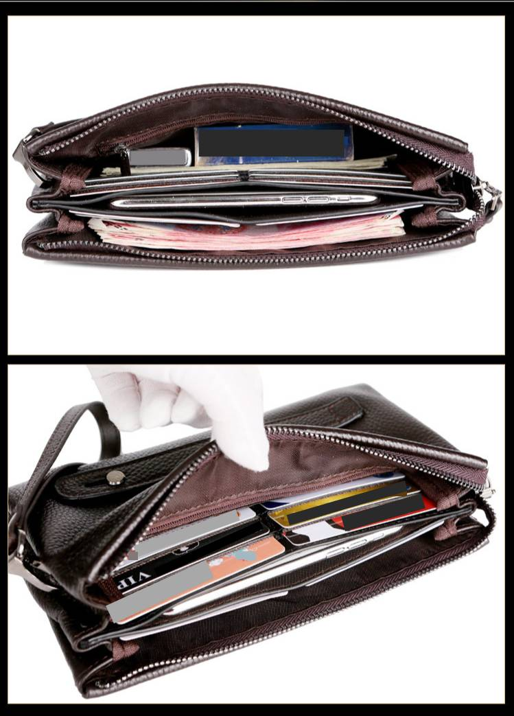 Herren-Geldbörse, beliebte Handtaschen, Herren-Clutch aus echtem Leder mit großem Fassungsvermögen, Business-Casual-Handtasche, hochwertiges Rindsleder, weiches Leder_voghion.com