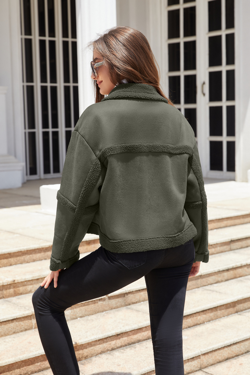 Jesensko-zimski novi semiš modni, topli in krzneni casual vetrovni plašč za ženske oblačila_voghion.com
