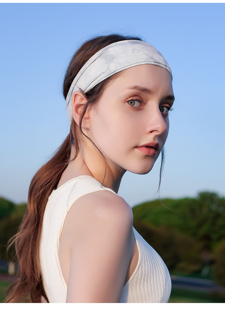 Ice silk sports, running, traveling, face washing, with open ends, tied hair, breathable, anti slip, not tight, widened_voghion.com